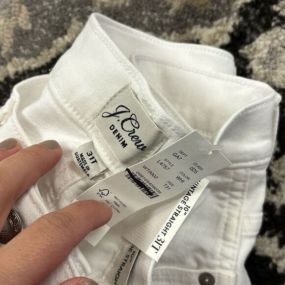 J. Crew Tall 10" vintage slim-straight jean in white* - Picture 7 of 8